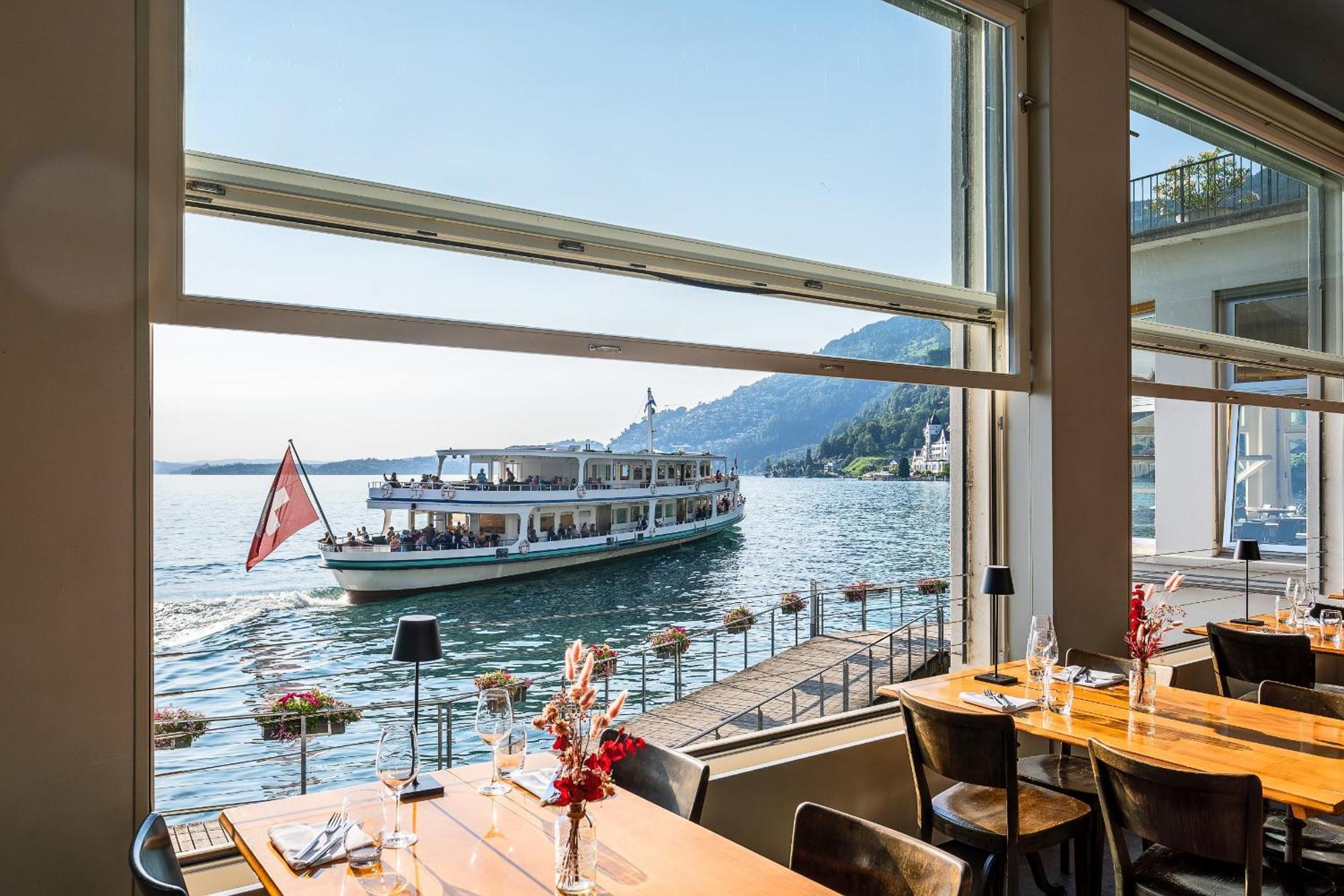 Hotel Terrasse Am See Vitznau Exterior foto