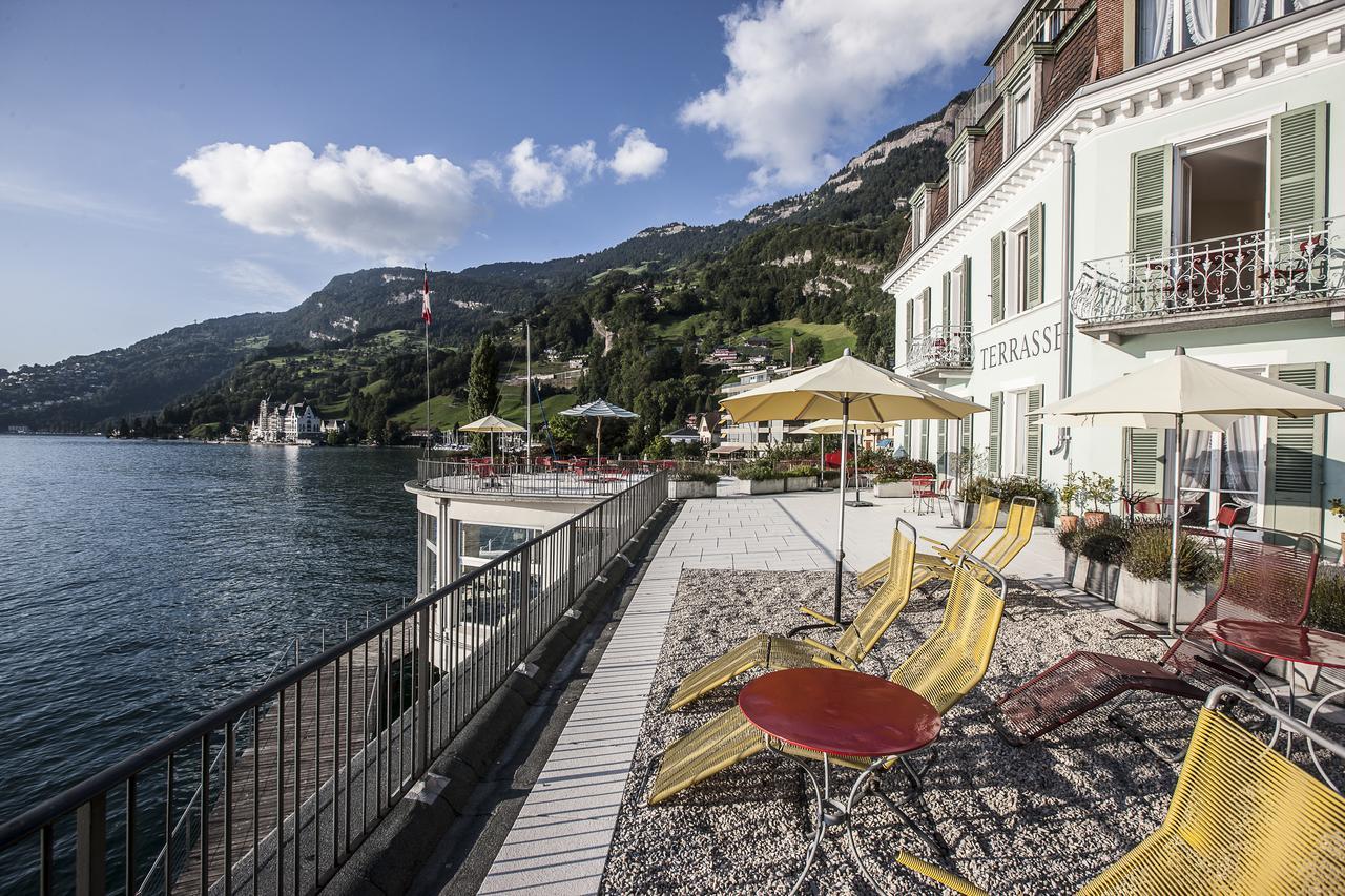 Hotel Terrasse Am See Vitznau Exterior foto